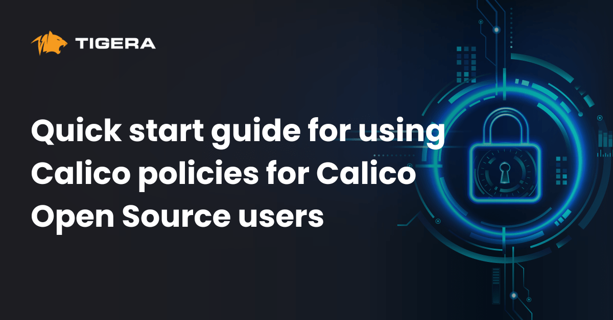 Quick start guide for using Calico policies for Calico Open Source users