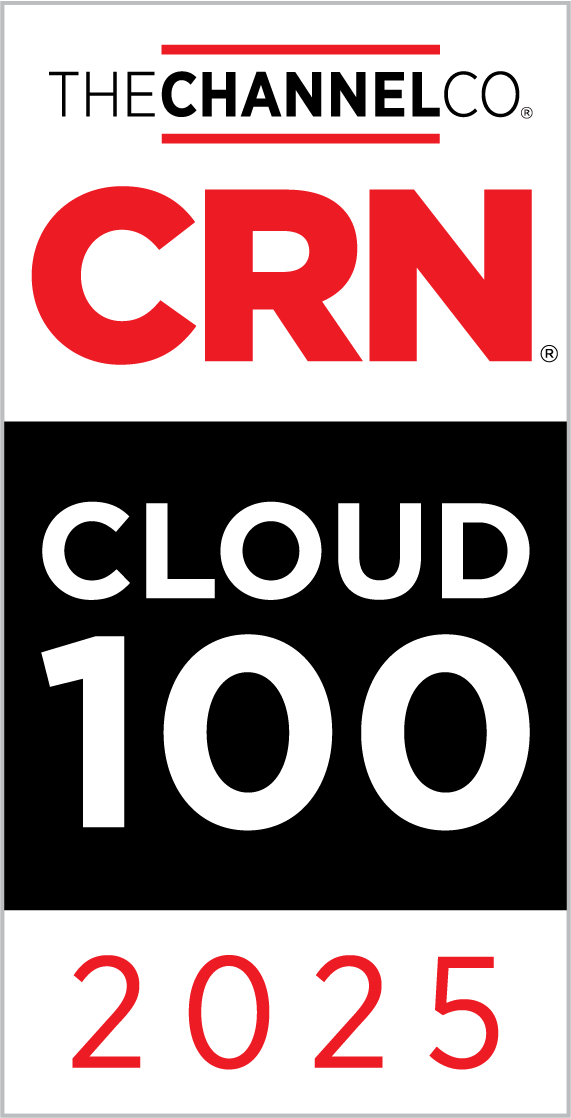 CRN Cloud 100 2025 logo. Illustrates awards and analyst recognition