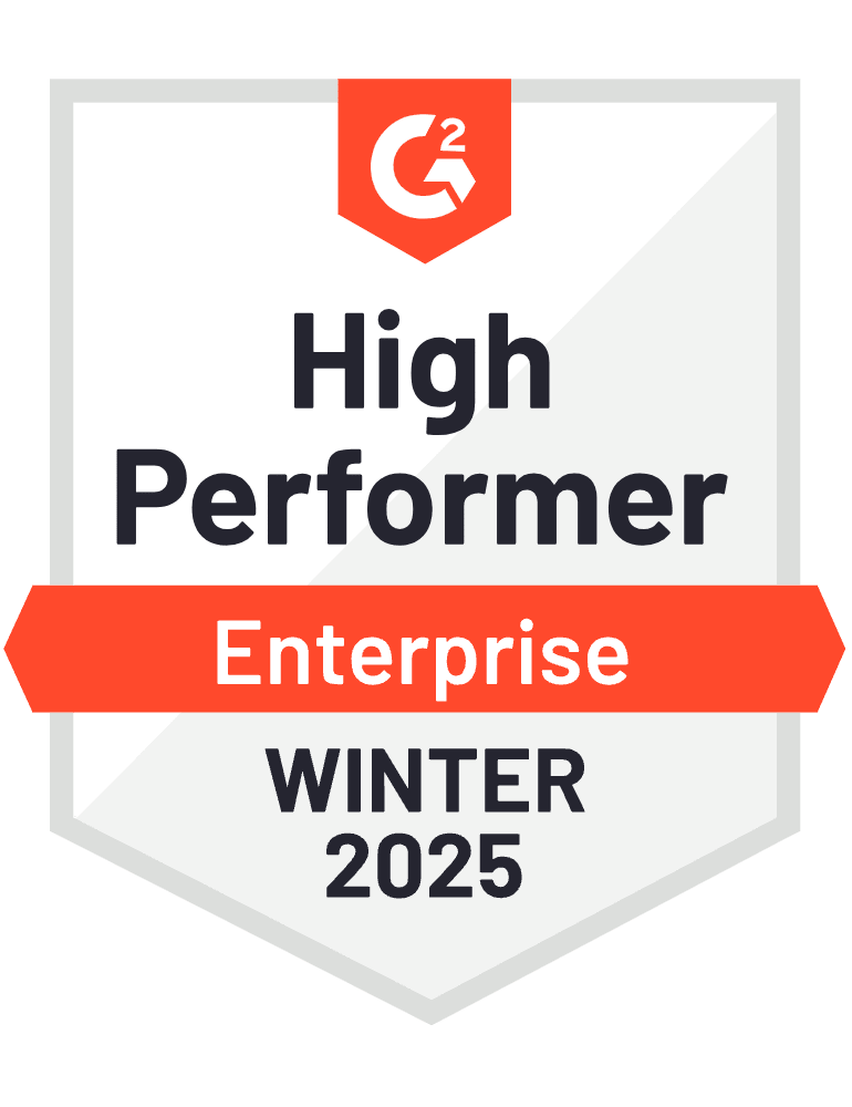G2 High Performer Enterprise Winter 2025 award badge