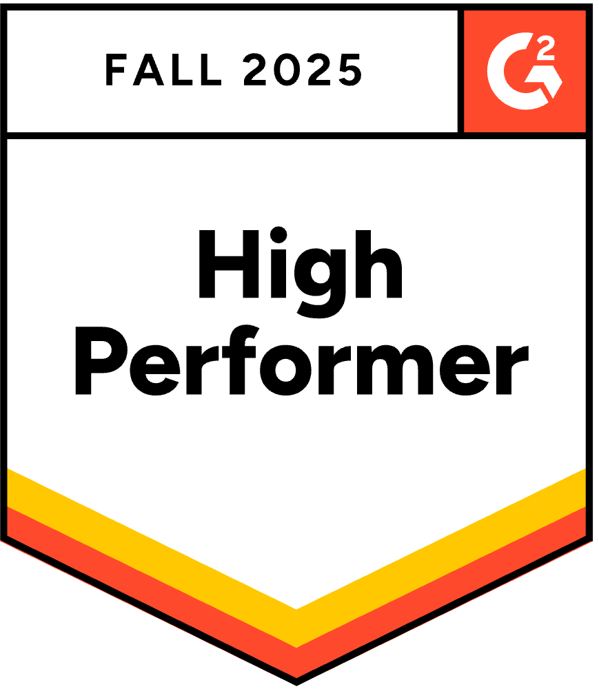 G2 High Performer badge for Fall 2025.