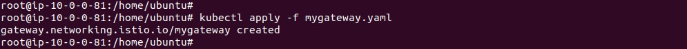 Output of applying the HTTPS gateway