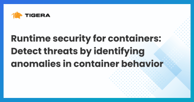 Runtime security for containers Detect threats by identifying anomalies in container behavior